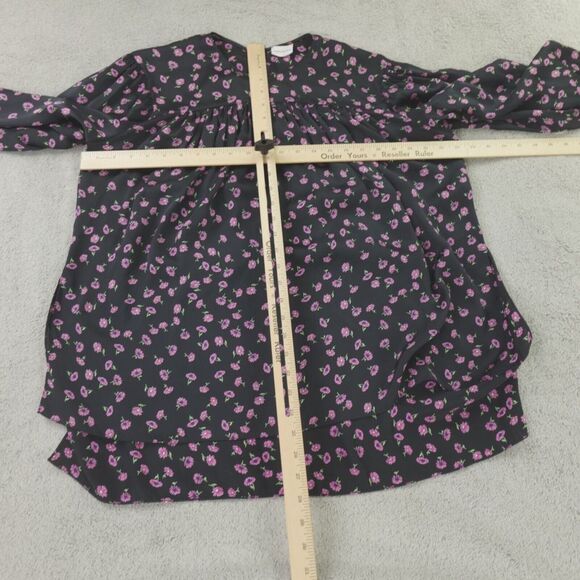 Magda Butrym Silk Floral Print Blouse Golem High Low Side‎ Slit - Picture 5 of 16